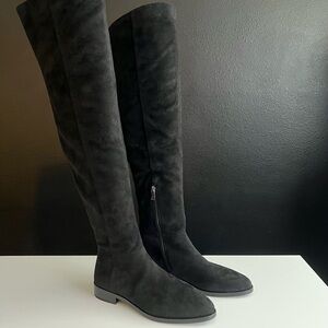 NEVER WORN Vince Camuto over-the-knee suede boots, black, size 7.5